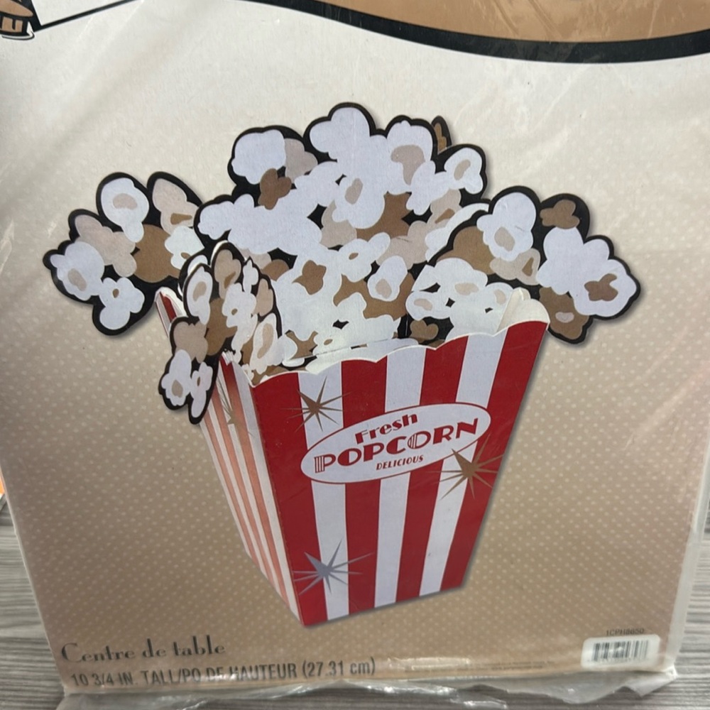 Party Express from Hallmark fresh popcorn delicious centerpiece 10 inches tall